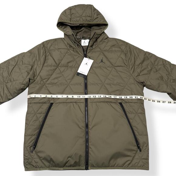 Nike Air Jordan Men's Therma-FIT Jacket Olive Green FZ3162 222 Size Medium New - Picture 3 of 8